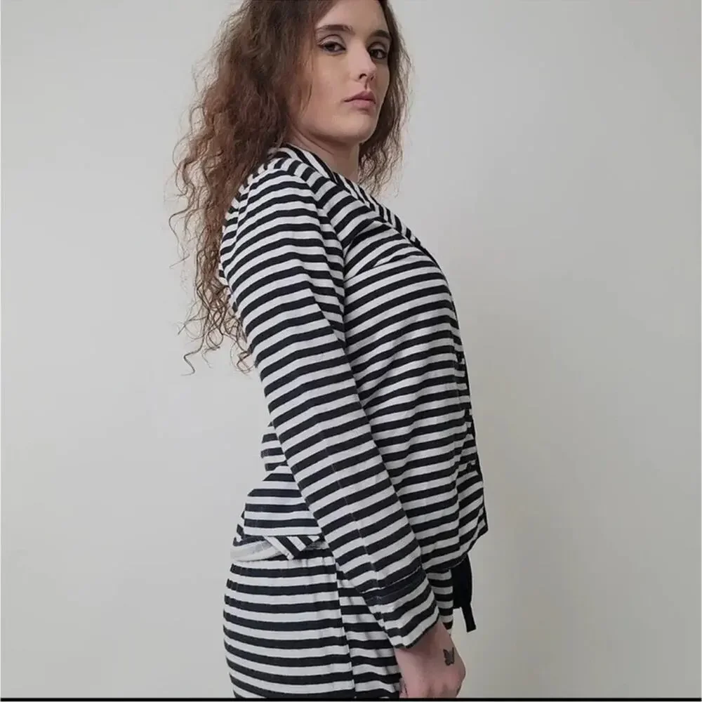 kate spade Black and White Striped Button Up Shirt